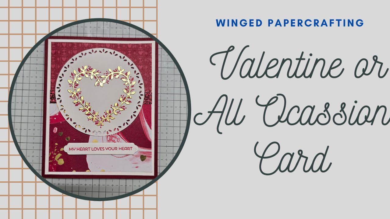 Quick Valentine or All-Occasion Card using Marbled Elegance DSP from Stampin' Up