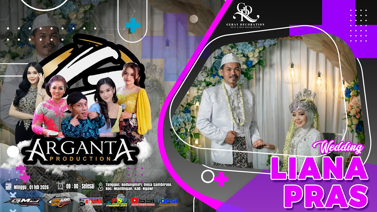 🔴Live ARGANTA MUSIC | Wedding "Liana & Pras" | CA Audio Pro Full Spek | GMJ Media