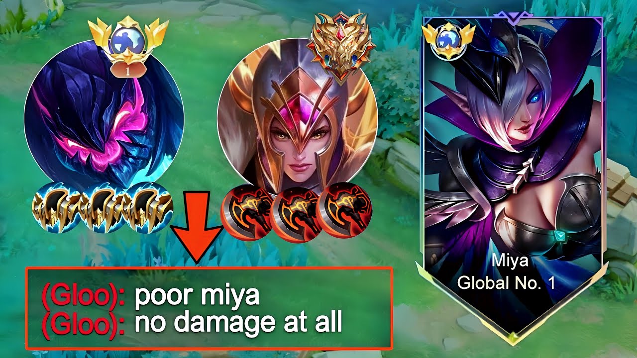MIYA BEST BUILD TO HARD CARRY IN TRIO RANK GAMEPLAY!💀 (AUTO WINSTREAK) - MLBB🔥