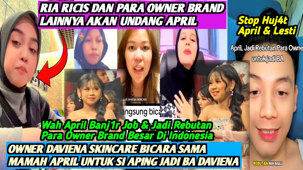 APRIL JADI REBUTAN PARA BRAND OWNER TERNAMA DI INDONESIA‼️RIA RICIS AKHIRNYA AKAN UNDANG APRIL LHO🤩