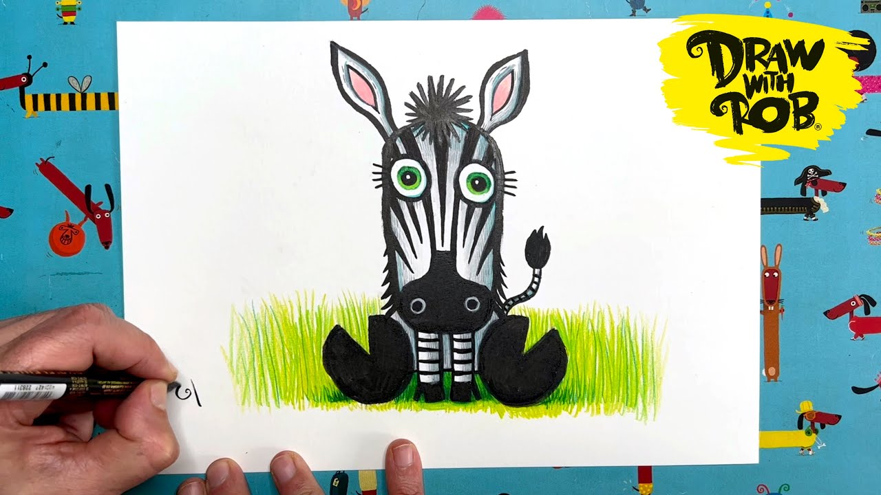 #DrawWithRob 133 Zebra