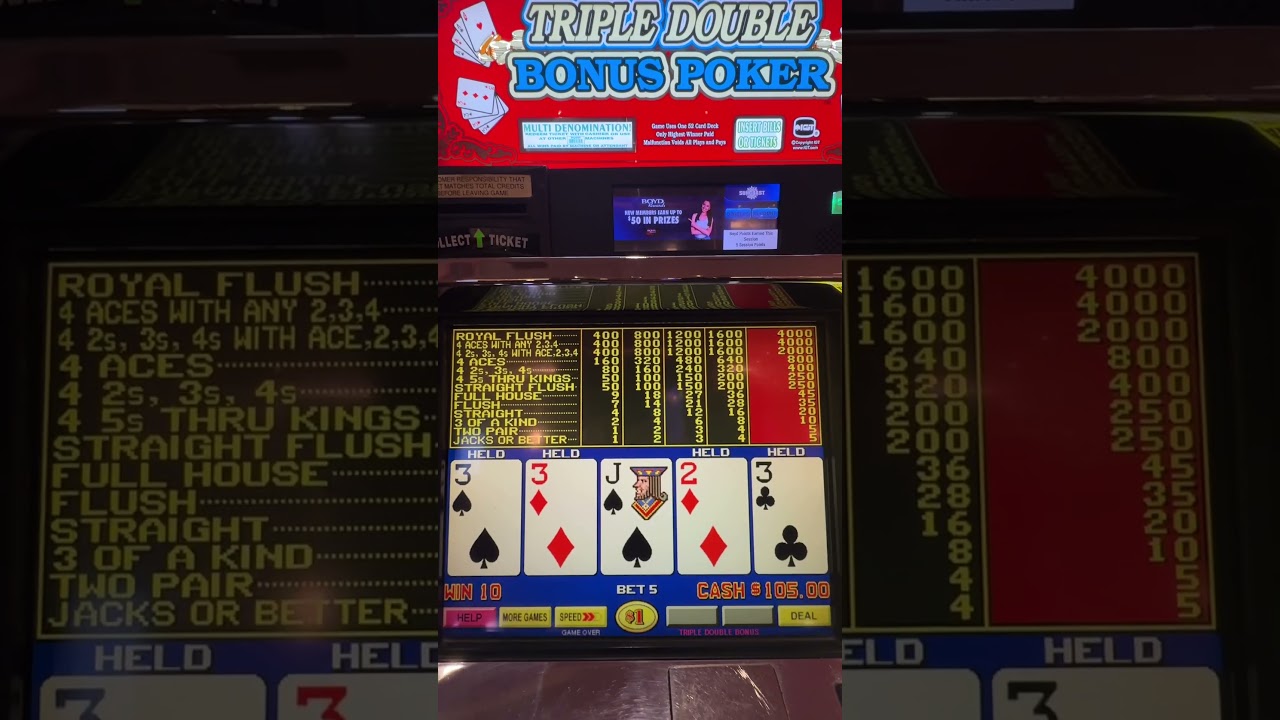 Epic Wins on Triple Double Bonus Poker with 10x Points! 🎰🔥