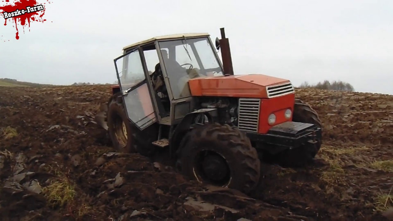 Jesienna orka w błocie Ursus1614Turbo/Ursus1204Turbo/Zetor 8145