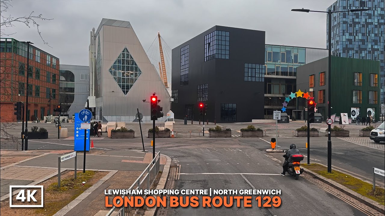 Immersive London Bus Ride | Route 129: Lewisham to North Greenwich via Greenwich [4K POV]