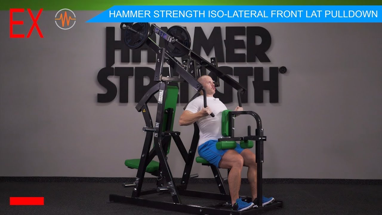Back Exercises - HAMMER STRENGTH ISO LATERAL FRONT LAT PULLDOWN 1