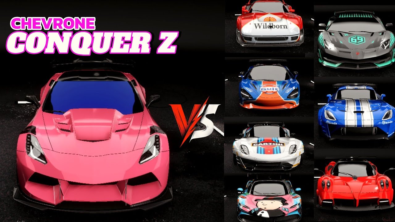 V 1.2.0 - LONG TRACK - CONQUER Z vs 7 CARS Drive Zone Online
