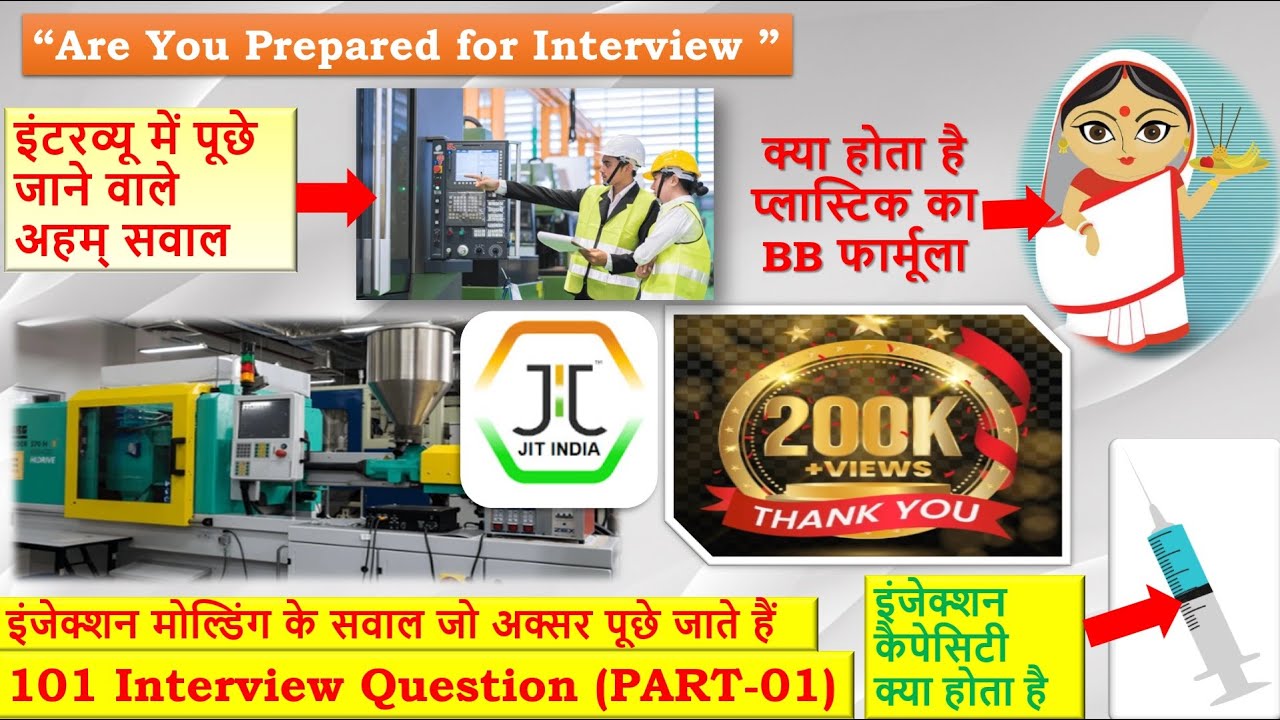 Injection Moulding Interview Question Series Part-01 (HINDI) I FAQ