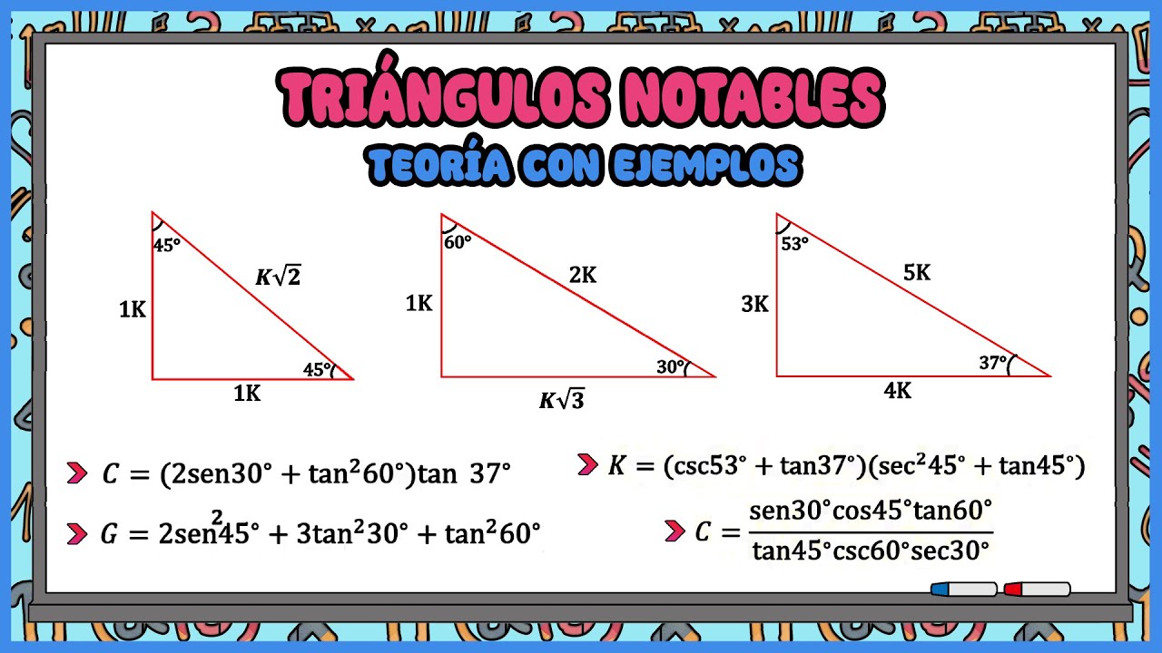 Triángulos Notables teoría con ejercicios resueltos