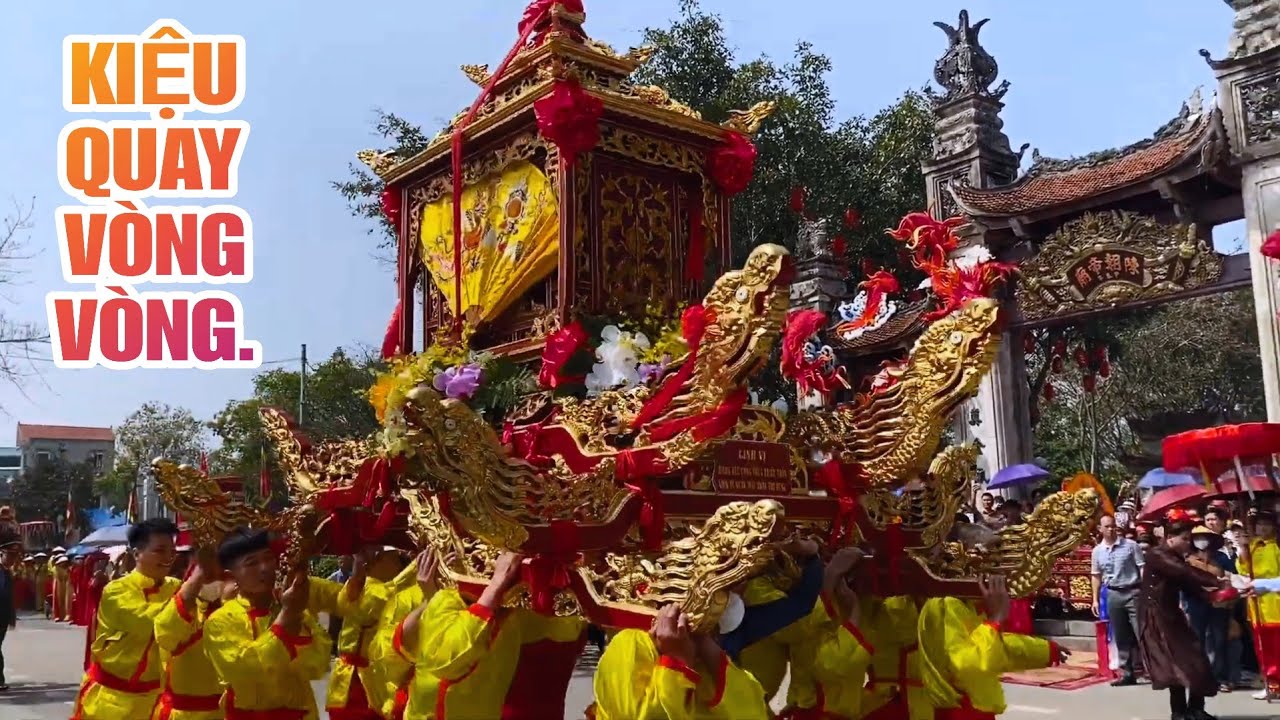 RƯỚC KIỆU QUAY VÒNG VÒNG THANH NIÊN THỞ KHÔNG RA HƠI - LỄ HỘI ĐỀN TRẦN HƯNG HÀ THÁI BÌNH 2026