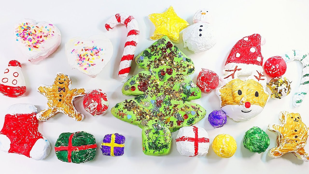 🎁크리스마스석고부수기🎄Christmas plaster clay cracking