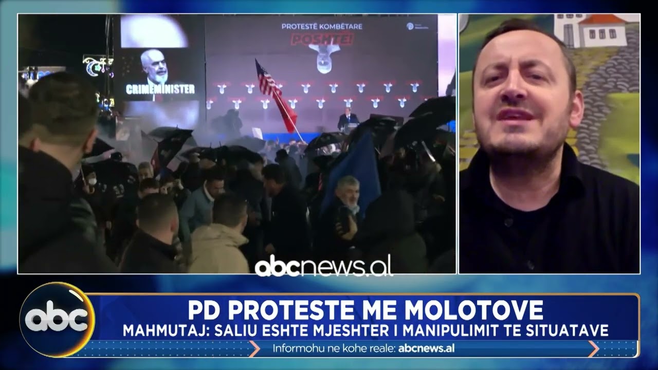 PD protestë me molotovë / Mahmutaj: Berisha kërkon që kapitullin e fundit ta mbyllë me turp