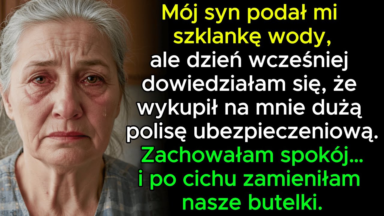 Syn podał mi butelkę wody… dzień po tym, jak wykupił na mnie wysoką polisę na ży… prawdziwe historie