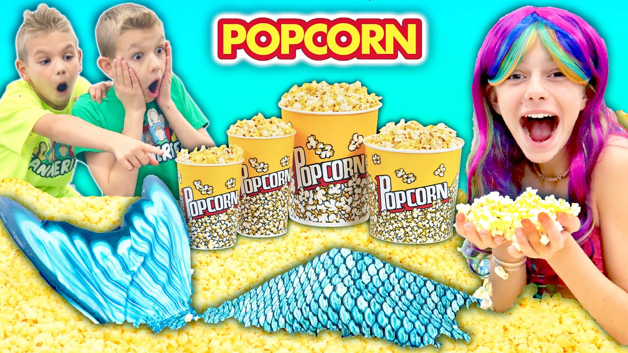 We Caught A MerMaiD in Our HouSe Making PopCorn!! Popcorn Machine By The Pool!