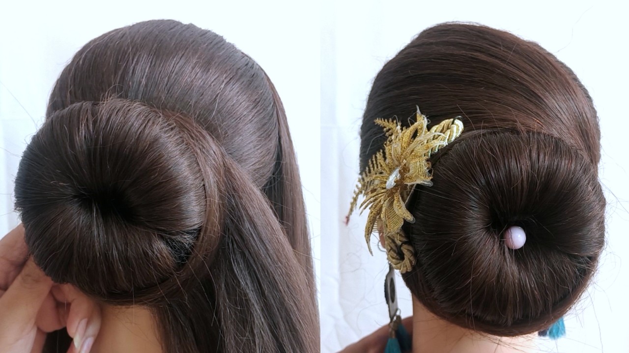 Beautiful party bun Hairstyle | Easy & Simple Hairstyle | Bun Hairstyle for girls & Women