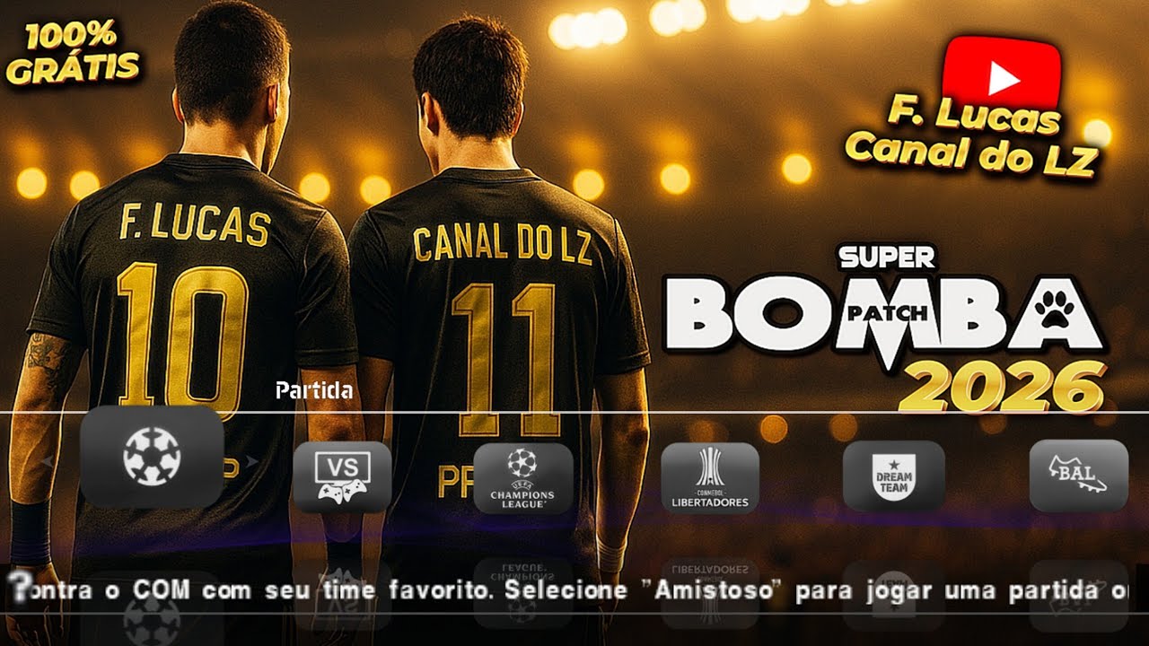 SUPER BOMBA PATCH ATUALIZADO 2026 modo carreira (PPSSPP) COMO INSTALAR 