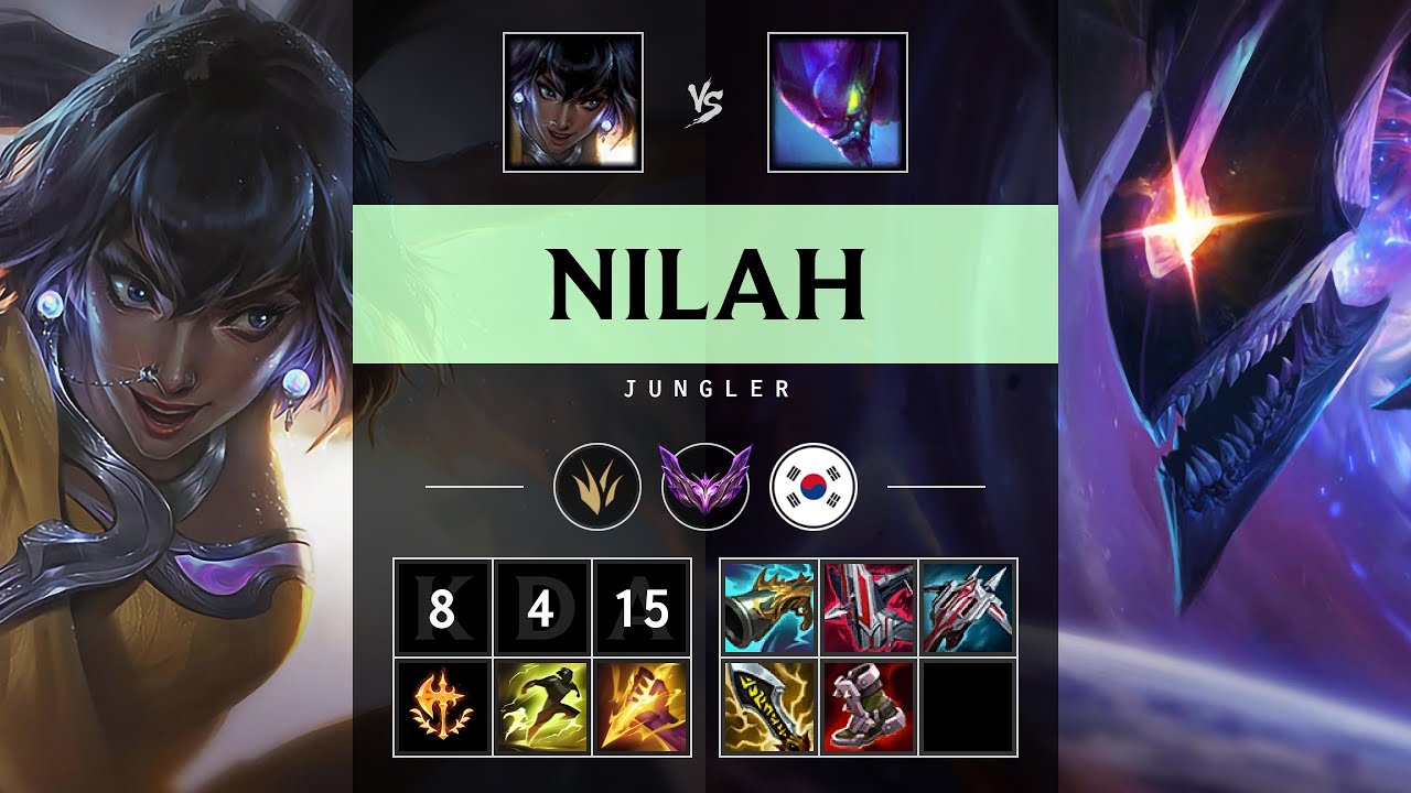 Nilah Jungle vs Kha'Zix - KR Master Patch 25.17