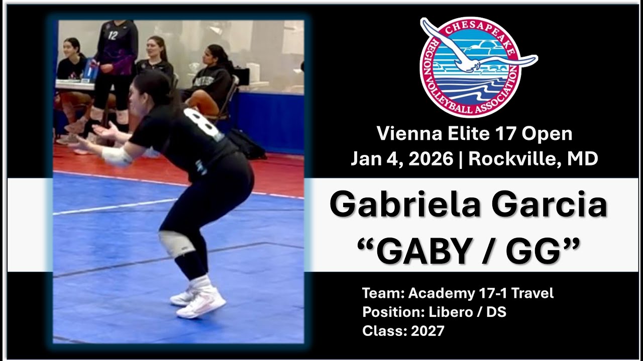 January 2026 | Gabriela "Gaby" Garcia | Libero DS 2027 | Vienna Elite 17 Open