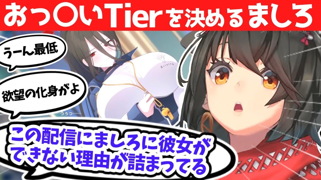 【低俗の極】ブルアカのおっ〇いtierランキングを定めるましろ