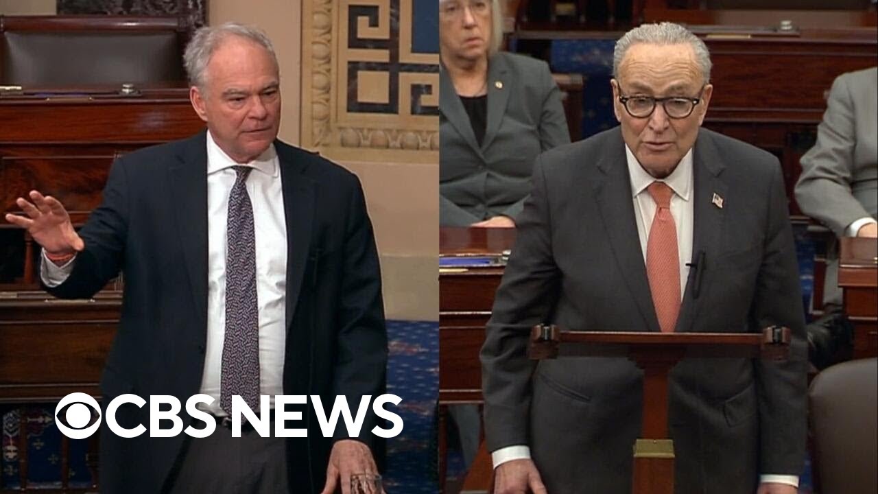 Watch: Kaine, Schumer urge senators to vote for war powers resolution amid Iran conflict