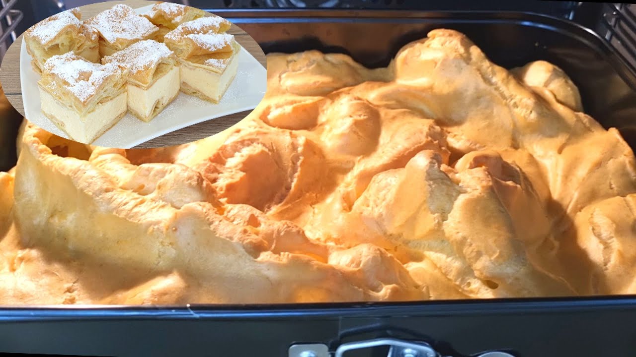 Najlepsza Karpatka - wysoka, obłędnie pyszna 👌prosty przepis na dużą blachę 👍 idealne ciasto parzone