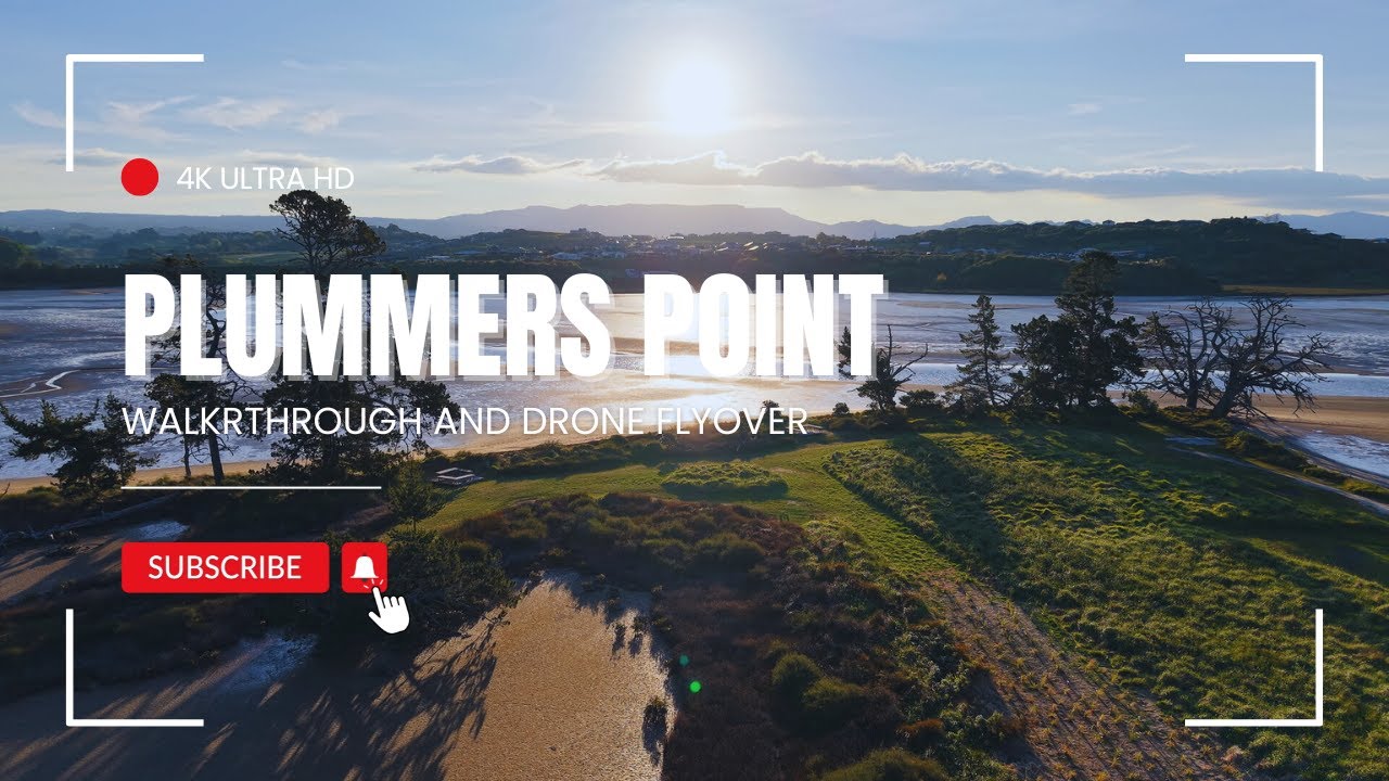 Plummers Point / Omokoroa fly over and walk - New Zealand - 4k