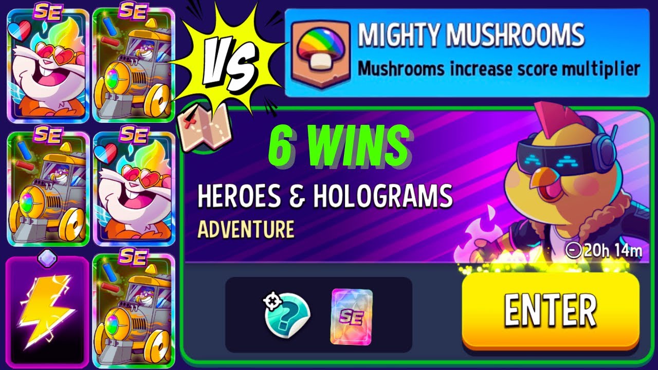 Mighty Mushrooms + Boosted + Triple Sprint | Match Masters Adventure Heroes & Holograms