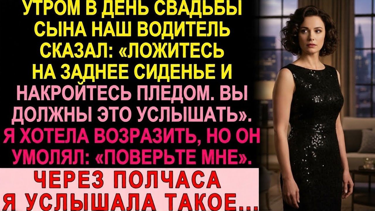 В день свадьбы сына водитель шепнул: «Ложитесь под плед и слушайте». Через час я окаменела