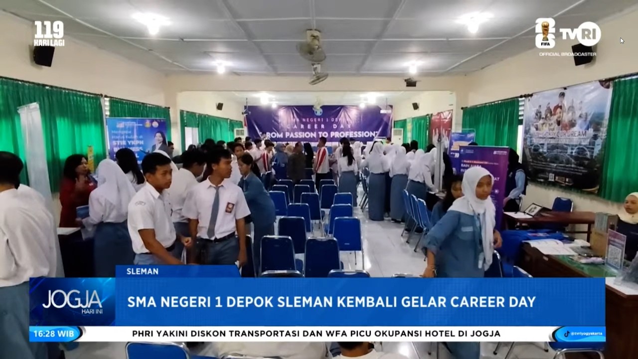 TVRI JOGJA 12 FEB 2026 SMA NEGERI 1 DEPOK SLEMAN KEMBALI GELAR CAREER DAY