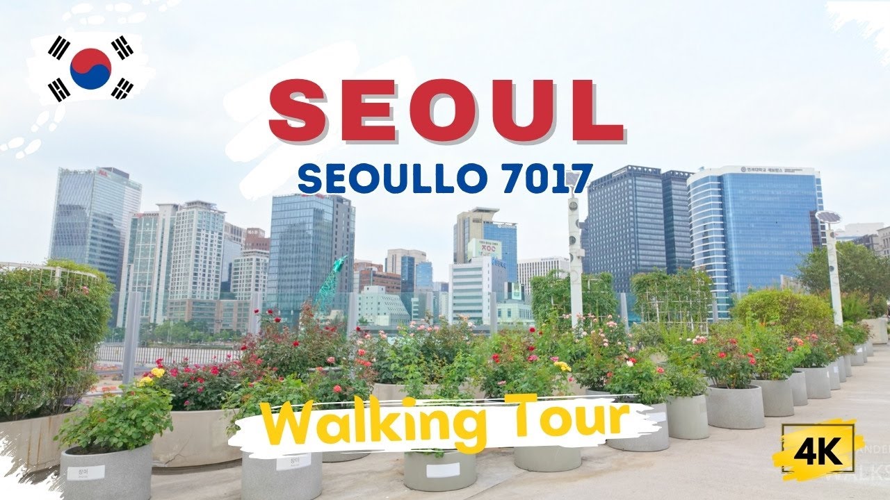 [4K] Seoullo 7017 Walk on a Cloudy Sunday | Seoul Urban Garden Path  | 2025
