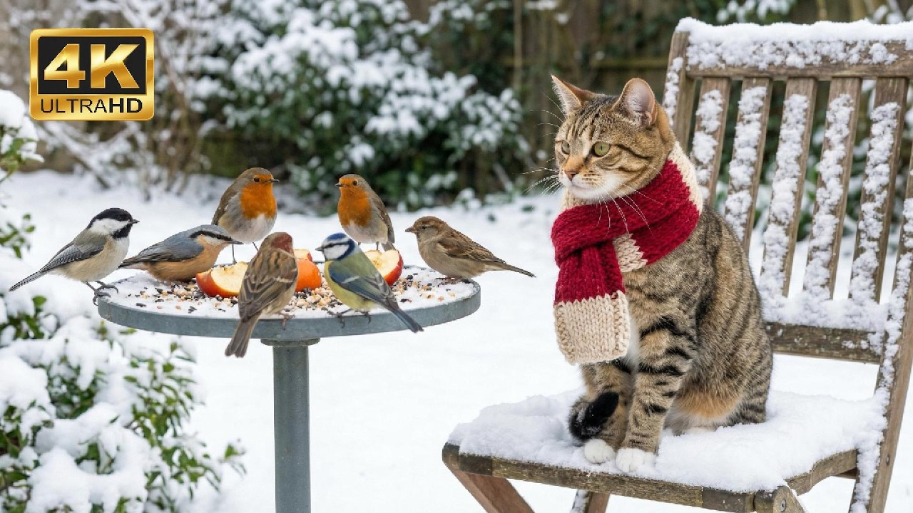 Snowy Winter Birds & Gentle Piano - Relaxing Music for Calm Your Mind & Heal Your Soul