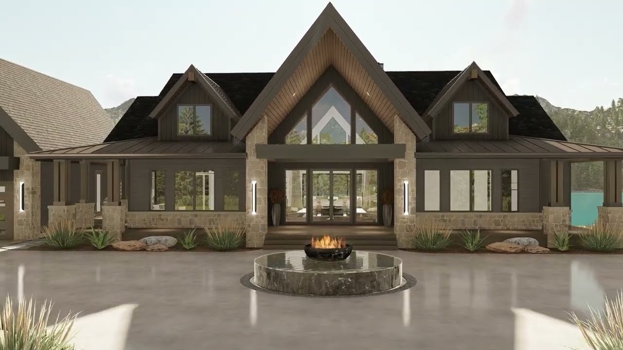 MODERN TRANSITIONAL PLAN 963-00856 WITH INTERIOR