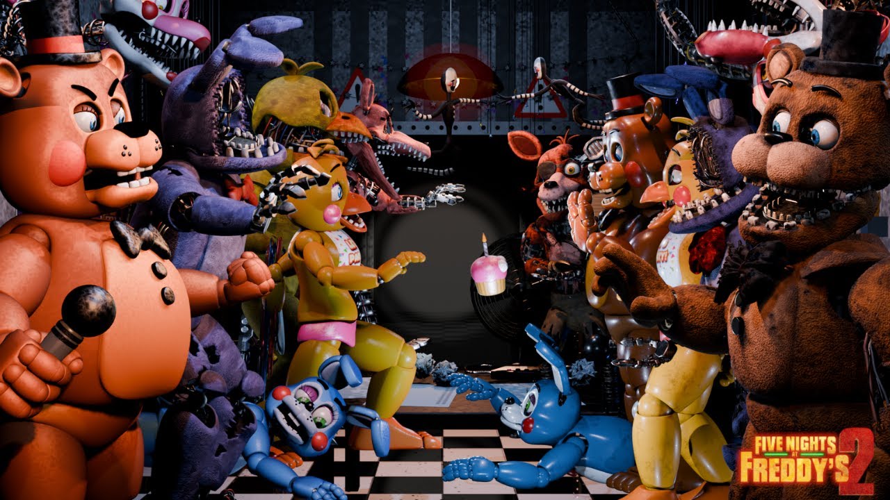 The FNAF 2 animatronics meet their movie counterparts complete compilation.