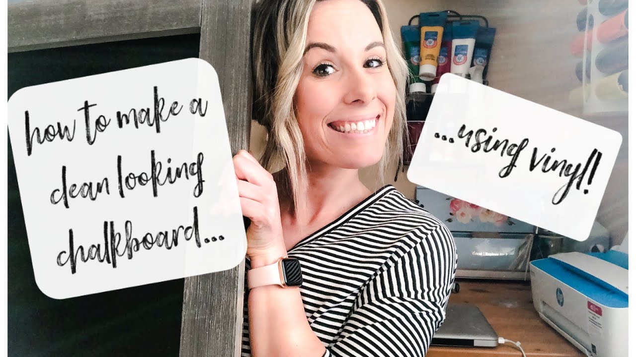 DIY Easy Sign with VINYL and Your CRICUT! | Make Your Chalkboard Look CLEAN!