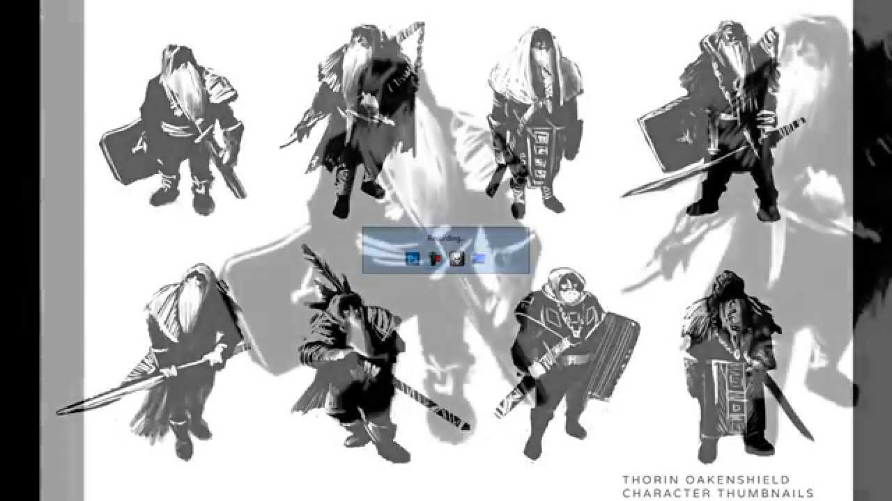 Character Design: Thumbnailing - Thorin Oakenshield from The Hobbit