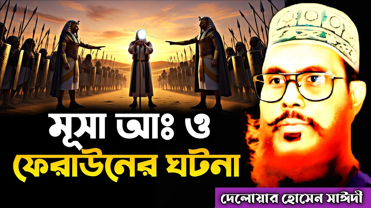 মূসা আঃ ও ফেরাউনের ঘটনা | Delwer Hossian Saidi | waz mahfil 
