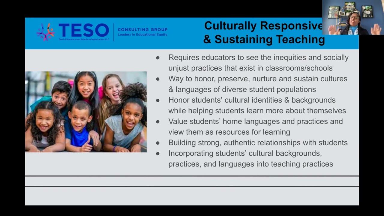 Culturally Responsive and Sustaining Practices for Educators Webinar