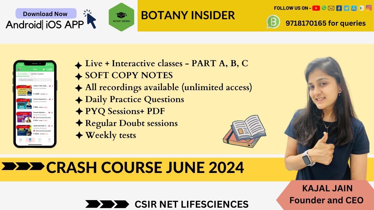 Crash Course - CSIR NET June 2024 Lifesciences |Complete details @BotanyInsider