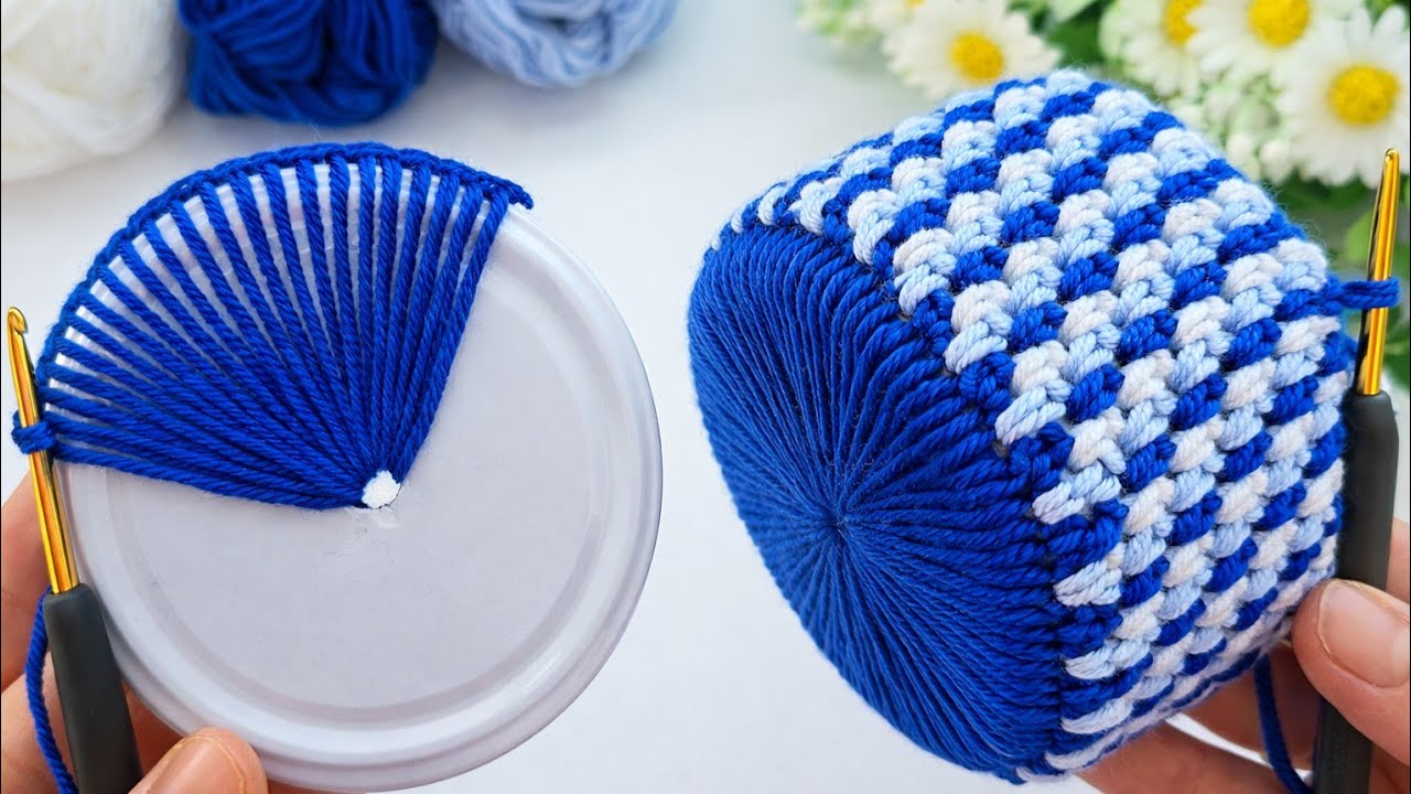 This Crochet Idea Makes MONEY 💰 Jar Lid Organizer