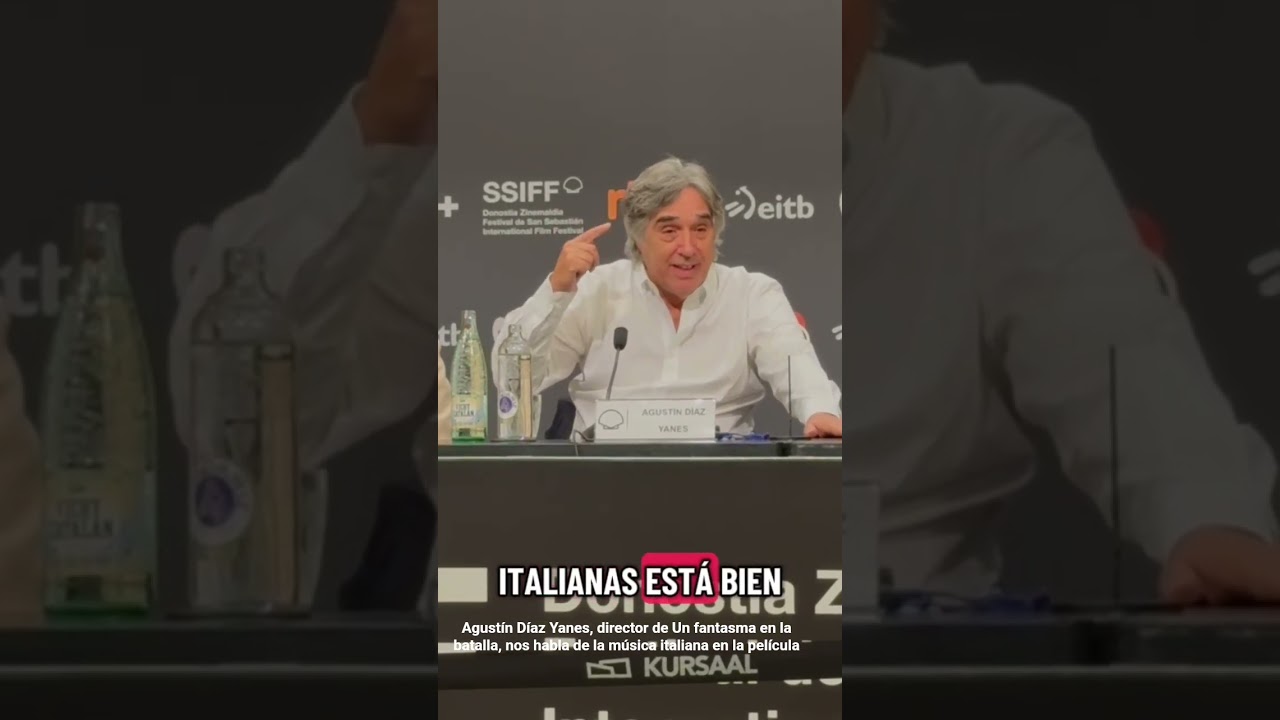 #AgustinDiazYanes, director de #unfantasmaenlabatalla, cuenta la musica italiana en la peli #73ssiff