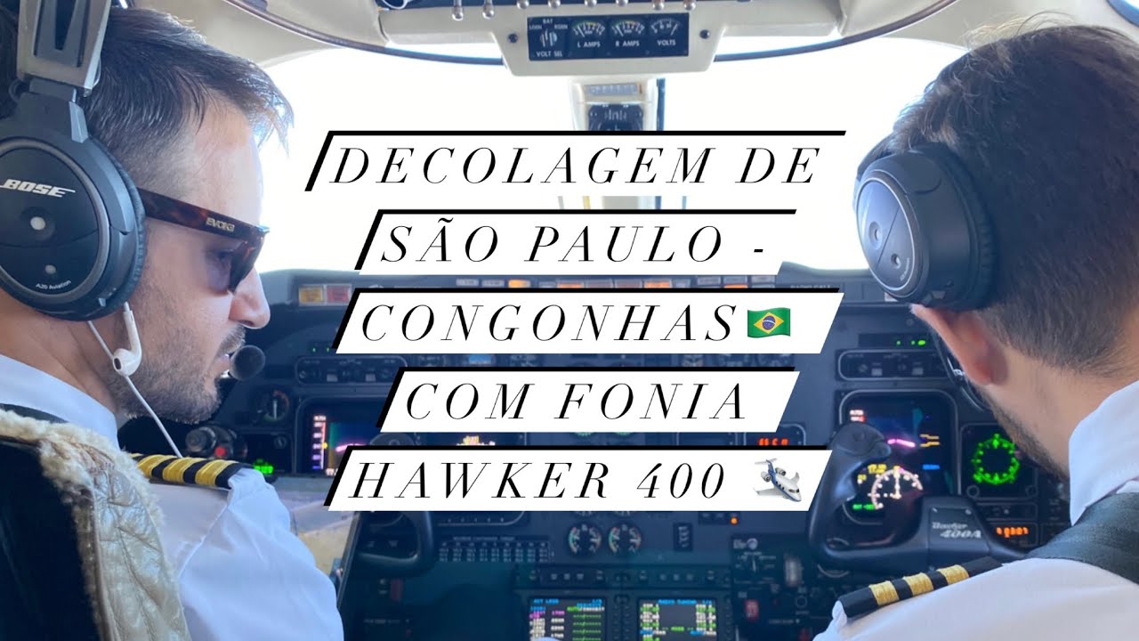 Hawker 400 - Decolagem de São Paulo Congonhas - Com Fonia @Pilot_ThiagoSantin