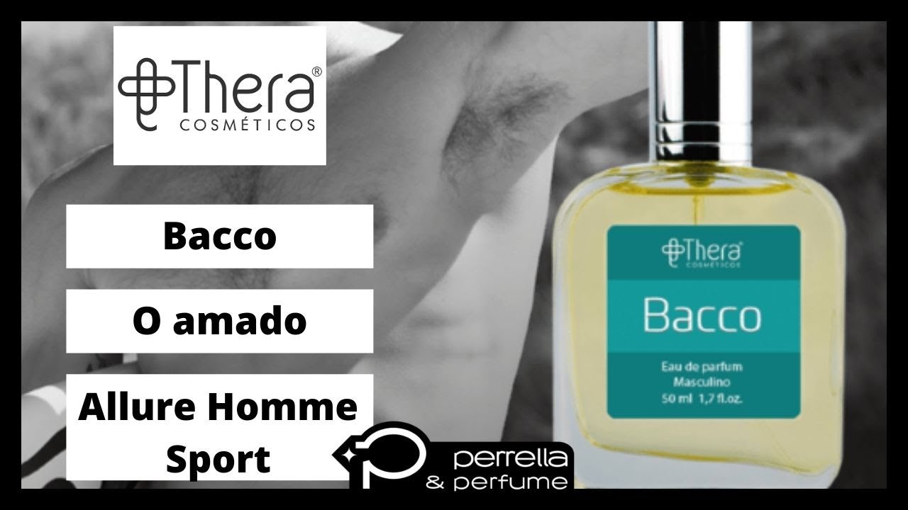 Perrella  Perfume Thera Cosm&eacute;ticos Bacco - Similar ao Chanel Allure Homme Sport