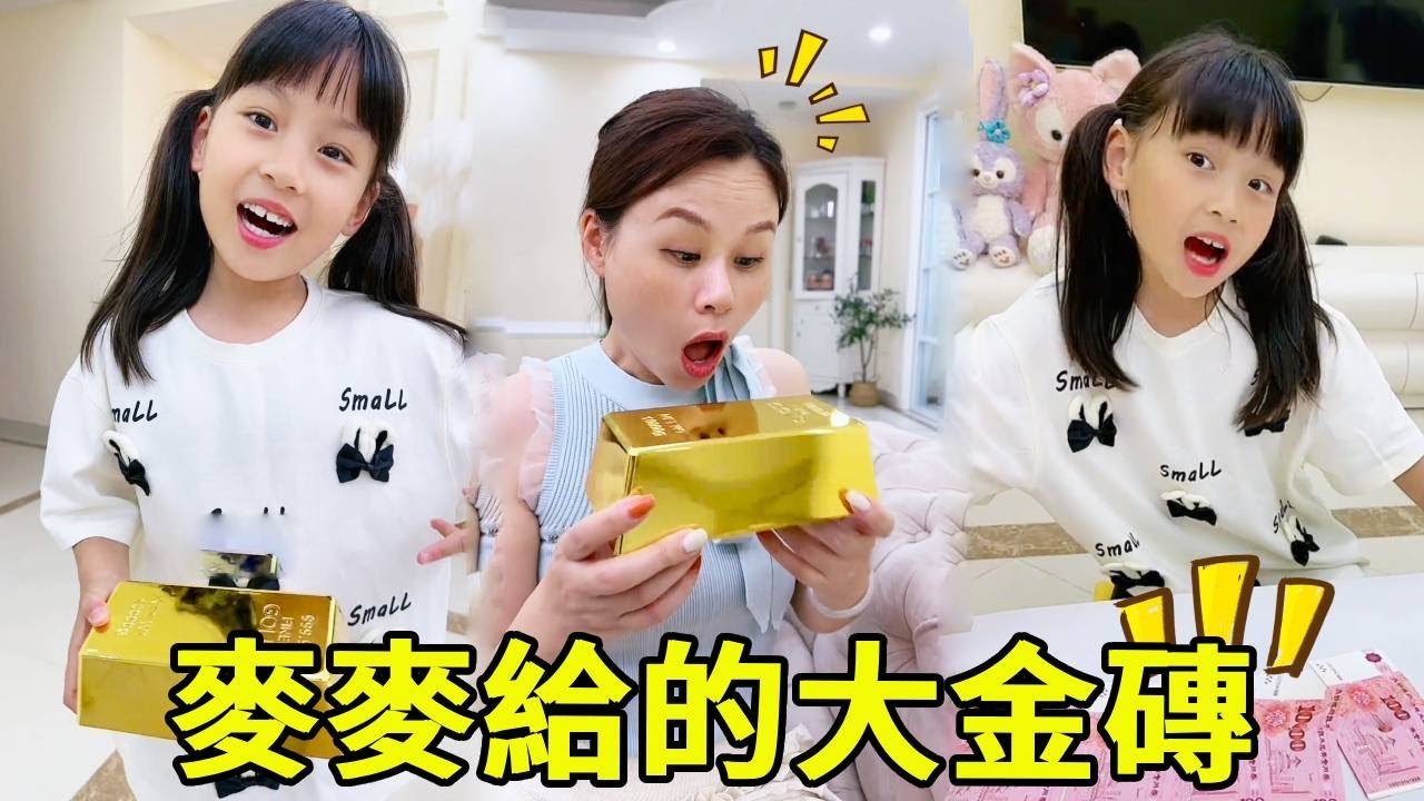 當我說要帶麥麥去看展時，麥麥竟然拿出了她的大金磚，不過材質好像有點不太對！！【麦麦成长记】
