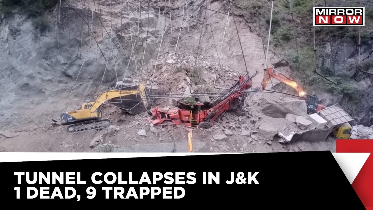 Under-Construction Tunnel In J&K Collapses | 1 Dead, 9 Trapped | Landslide Halts Rescue Efforts