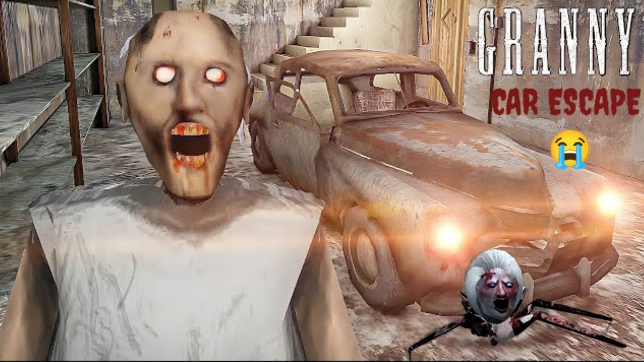 GRANNY CAR ESCAPE 😭 FROM GRANNY DANGEROUSE HOUSE #GRANNY #GAMING #GAMEPLAY
