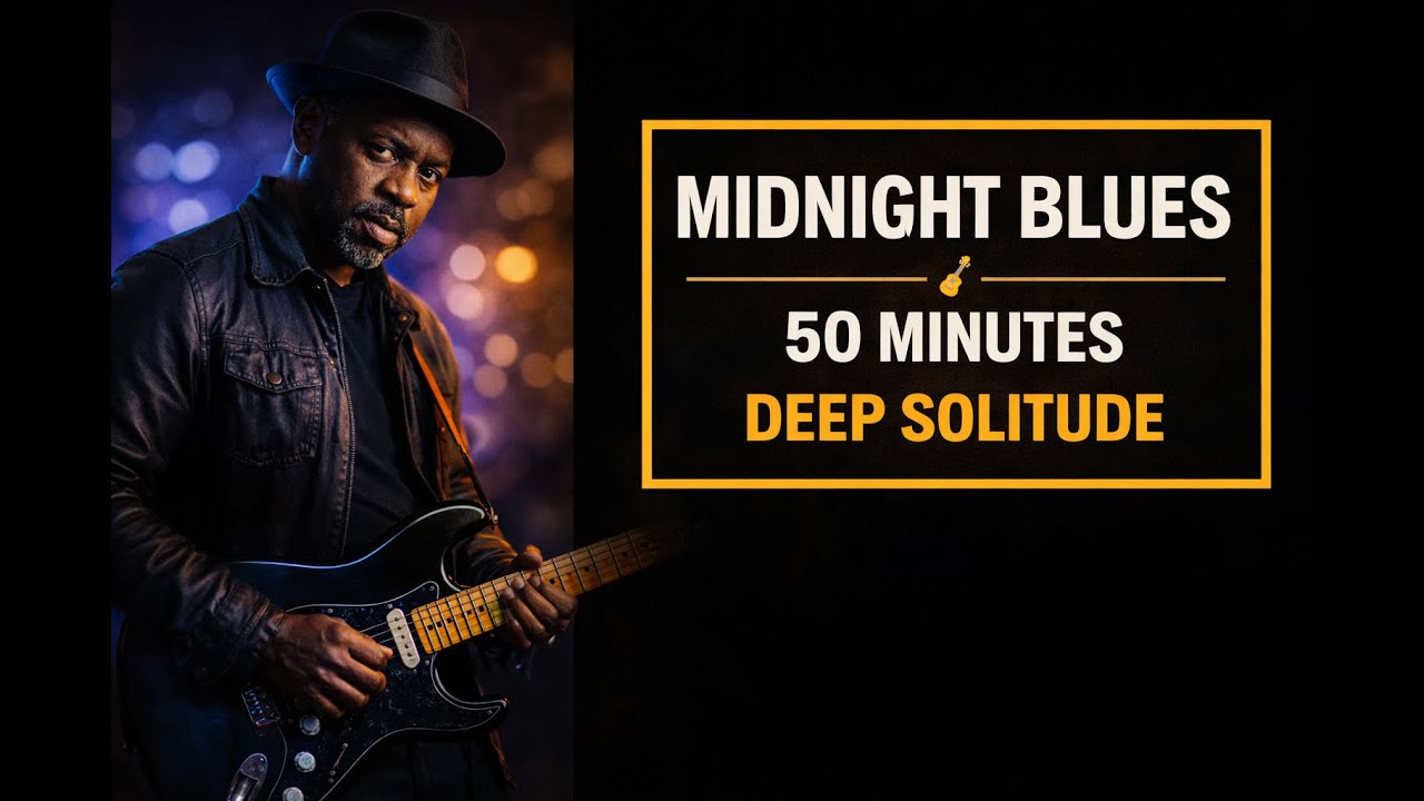 Midnight Blues 🎸 50 Minutes for Deep Solitude | Instrumental Guitar