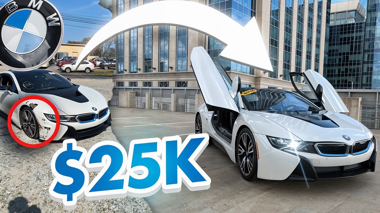 rebuilding a TOTALLED BMW I8 !!!
