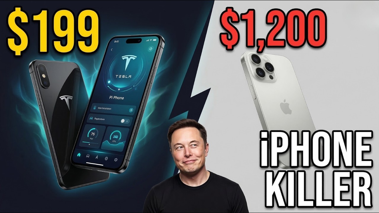 $199 Tesla Pi Phone vs iPhone 17 — The End of Apple? (Full Comparison)