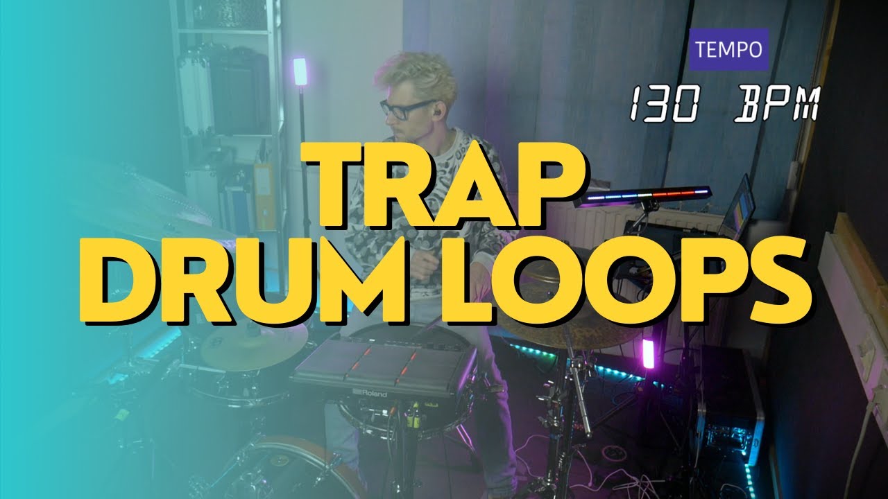 Trap drum loop 130 BPM // The Hybrid Drummer