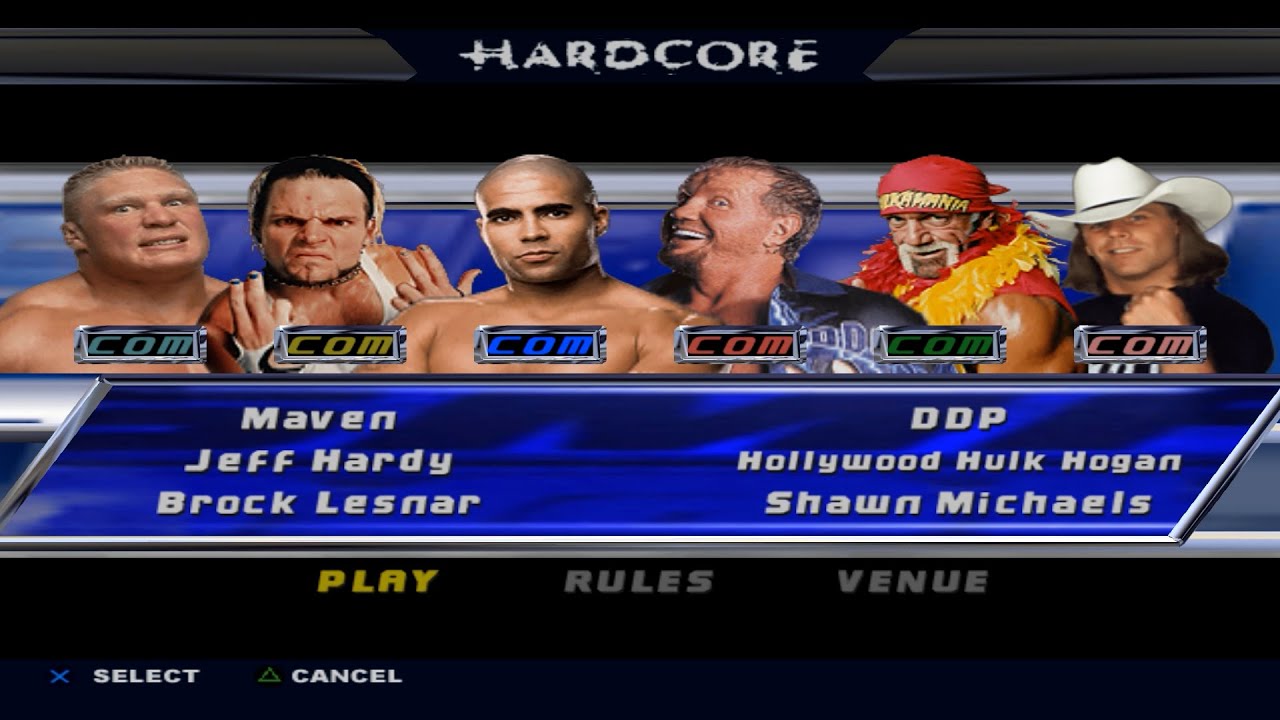 WWE SmackDown! Shut Your Mouth - Maven,JeffHardy,BrockLesnar,DDP,HulkHogan,HBK (HARDCORE)