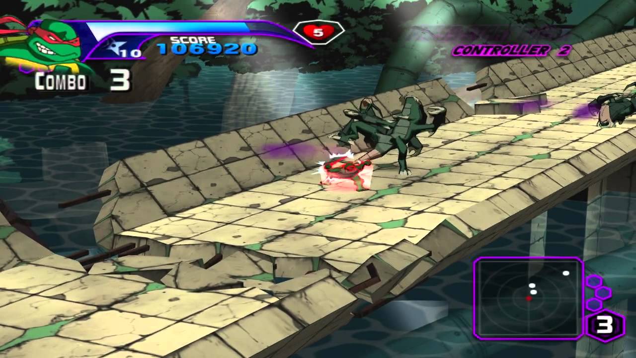 TMNT 2003 (PS2) walkthrough - Notes From The Underground